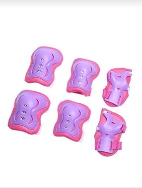 Kids' Protection Knee/elbow/wrist Pads Size Medium Pink/purple NEW